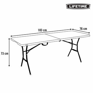 Lifetime Vouwtafel Lifetime Zwart 183 X 73 X 76 Cm