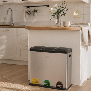 THE QUIET SORT™ Trio Bin - 45L 3-Compartment Recycling System