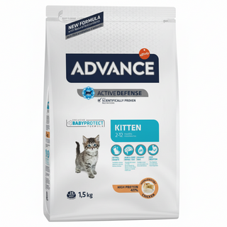 Advance kitten food packaging on a white background