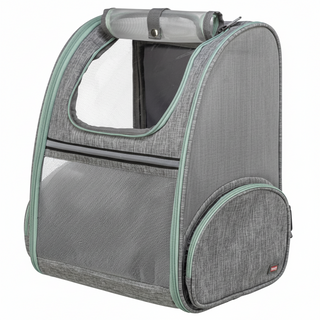 Alpine Carry™ Hondentas Rugtas – Gentle Paws (Lichtgrijs met mintgroen)