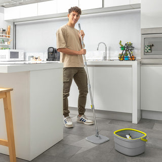 Innovagoods Draaibare Dweil Met Zelfreinigingsfunctie En Emmer Met 2 Vakken Selimop Innovagoods