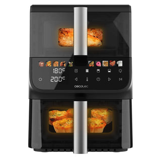 Cecotec Airfryer 10L 2000W Zwart Cecofry Duolevel 10000 Duosize Window Touch 10 Prog