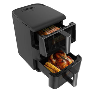 Cecotec Airfryer 10L 2000W Zwart Cecofry Duolevel 10000 Duosize Window Touch 10 Prog
