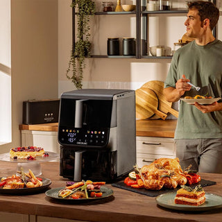 Cecotec Airfryer 10L 2000W Zwart Cecofry Duolevel 10000 Duosize Window Touch 10 Prog