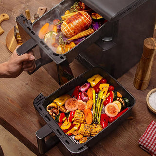 Cecotec Airfryer 10L 2000W Zwart Cecofry Duolevel 10000 Duosize Window Touch 10 Prog