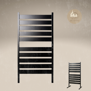 AUREA™ Electric Heated Towel Rail – 10 Bars, hanging and standing next to each other
