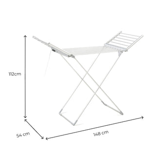 Measurements of DRYFLY™ – Foldable electric drying rack / clothes dryer with wings, touchscreen, timer, and temperature control