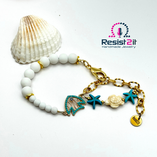 Unieke damesarmband met natuurlijke stenen