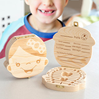 TOOTHFAIRY™ Baby Memory Box – wooden keepsake box for milk teeth, hair and umbilical cord