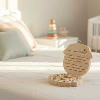 TOOTHFAIRY™ Baby Memory Box on a children's bed