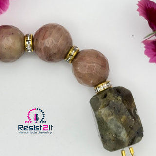 Tander's Expectation™ bracelet with gemstones in pink and green