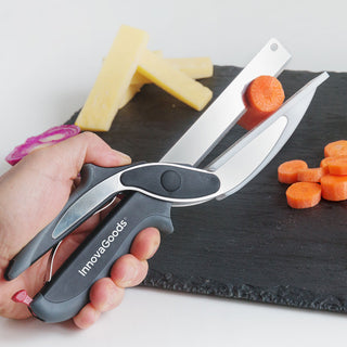 Innovagoods Mes-Schaar Met Ingebouwde Minisnijplank Scible Innovagoods